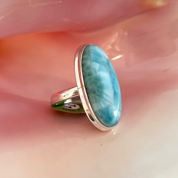 Sterling silver Larimar ring - Picture 5 of 10